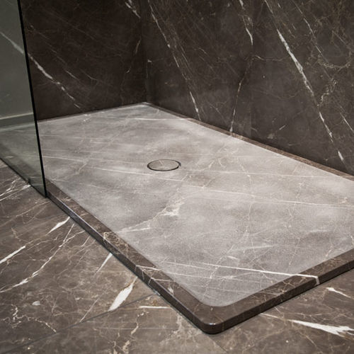 Rectangular shower base - BRENTA - I CONCI - above floor / built-in / extra-flat