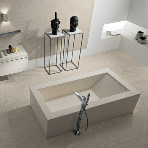 Free-standing bathtub - NIAGARA - I CONCI - for homes / stone / contemporary