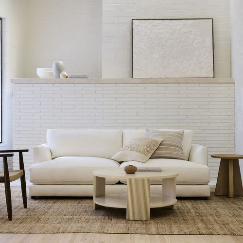 Contemporary sofa - Haven - West Elm - fabric / with armrests / with removable cushion