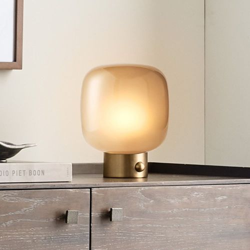Table lamp - Lucca  - West Elm - metal / glass / PVC