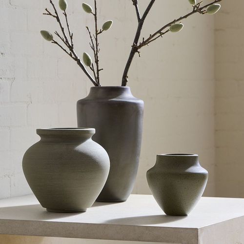 Contemporary vase - Charlie - West Elm - ceramic / handmade / green