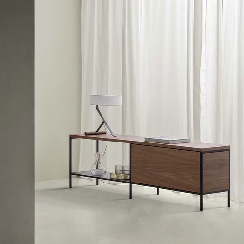 Contemporary sideboard - LITERATURA OPEN - punt mobles - oak / walnut / solid wood