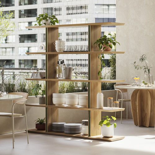 Contemporary shelf - STOCKHOLM - punt mobles - teak / for office / for hotel