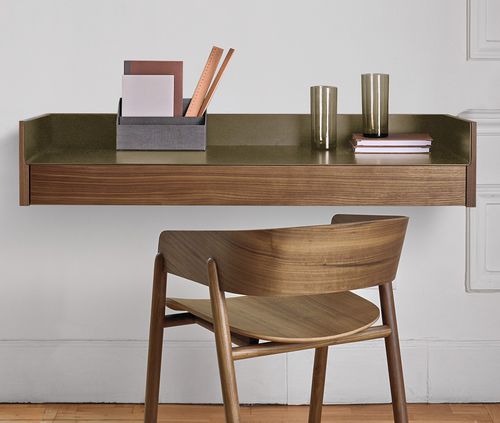 Wall-mounted desk - STOCKHOLM : STH702 - punt mobles - contemporary / wooden / straight