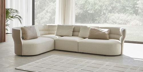 Modular sofa - SENA - punt mobles - contemporary / fabric / leather