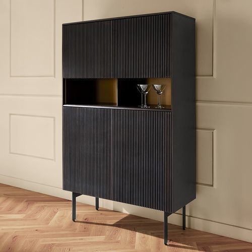 Sideboard with long legs - MALMÖ - punt mobles - contemporary / oak / walnut