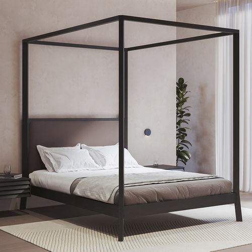 Canopy bed - BREDA : BRD517 - punt mobles - single / contemporary / with headboard