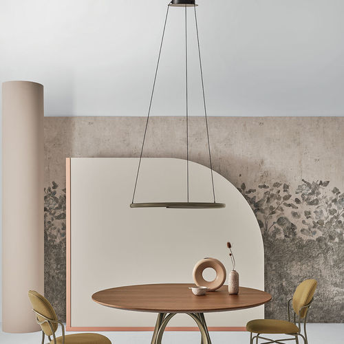 Pendant lamp - COMET - BONTEMPI CASA - metal / brass / lacquered metal