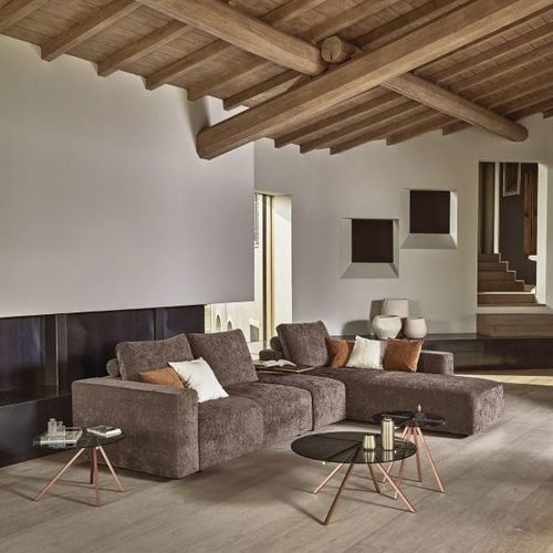 Modular sofa - ZENIT WALL - BONTEMPI CASA - contemporary / fabric / with removable cover