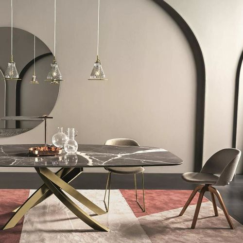 Contemporary chair - POLO LINED - BONTEMPI CASA - indoor / fabric / wool