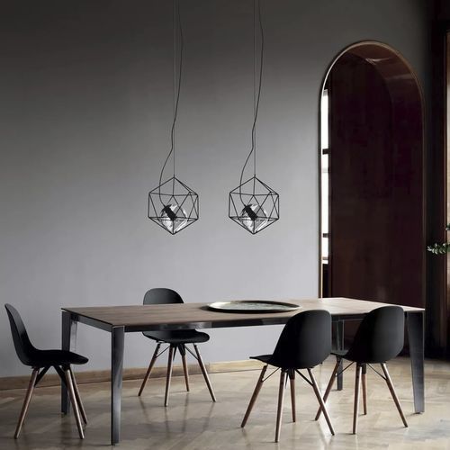 Contemporary table - SENSO - BONTEMPI CASA - lacquered metal / laminate / ceramic