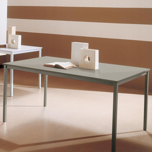 Contemporary table - BIOS - INGENIA CASA - melamine / lacquered metal / lacquered metal base