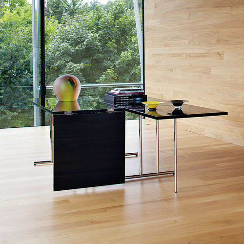 Contemporary dining table - LOU PEROU - CLASSICON - lacquered MDF / chrome steel base / rectangular