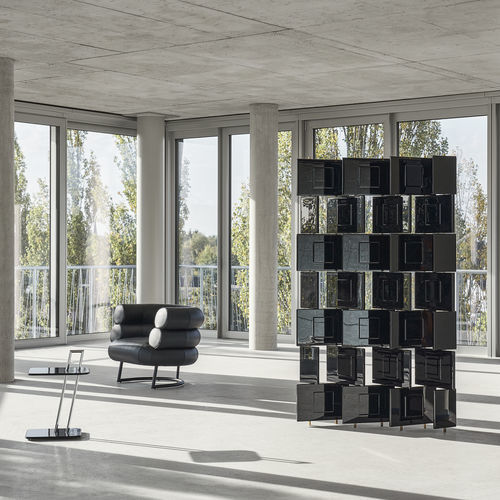 Contemporary screen - BRICK - CLASSICON - stainless steel / brass / modular