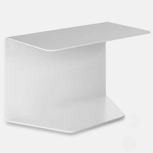 Contemporary side table - COSY - MDF Italia - aluminum / aluminum base / rectangular