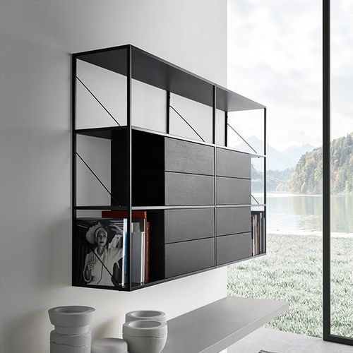 Wall-mounted shelf - MINIMA 3.0 - MDF Italia - modular / room divider / floor-to-ceiling