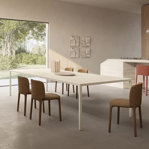 Contemporary dining chair - PAT - MDF Italia - indoor / aluminum / steel