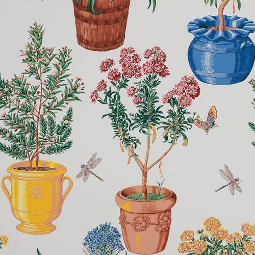 Contemporary wallpaper - FLORILEGE  - PIERRE FREY tissus - floral / hand-printed / roll