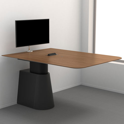 Workstation desk - VOX® LCS - Nienkamper - contemporary / wood veneer / curved