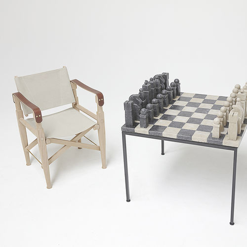 Contemporary lounge chair - POLO - Nienkamper - fabric / wooden / black