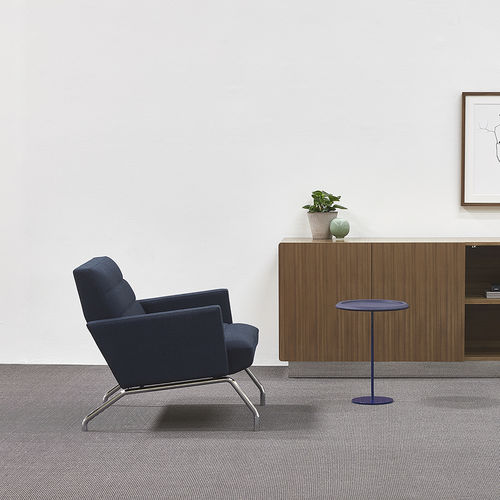Contemporary lounge chair - DUNE - Nienkamper - fabric / metal / upholstered