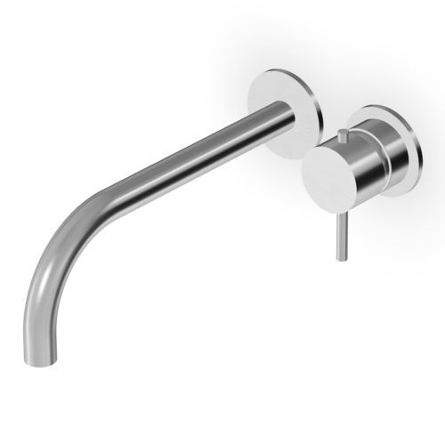 Washbasin mixer tap - ZHE720 series - ZUCCHETTI - wall-mounted / stainless steel / bathroom