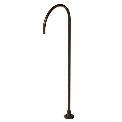 Stainless steel washbasin spout - Z92160 series - ZUCCHETTI - countertop / copper-colored / golden