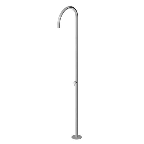 Stainless steel shower column - ZHE771 series - ZUCCHETTI - on foot / contemporary / with mixer tap