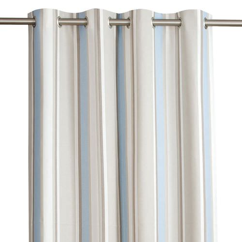 Eyelet curtain - ADÈLE - TOILES DE MAYENNE - striped / cotton