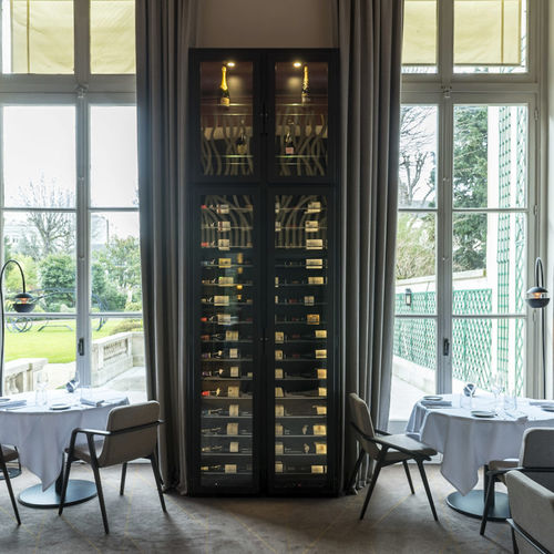 Restaurant wine cabinet - MAISON DE L’AMÉRIQUE LATINE - PROVINTECH - free-standing / stainless steel / glazed