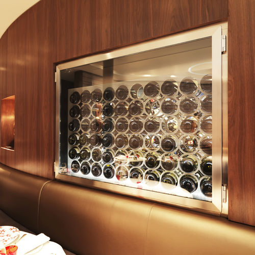 Restaurant wine cabinet - DESSIRIER - PROVINTECH - built-in / stainless steel / glass