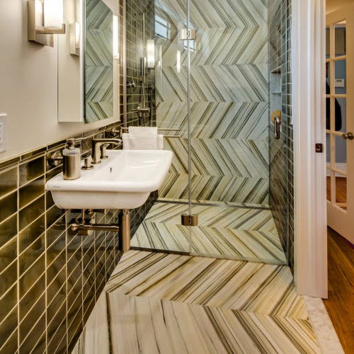 Natural stone tile - FERRARA  - ARTISTIC TILE - polished / indoor / wall