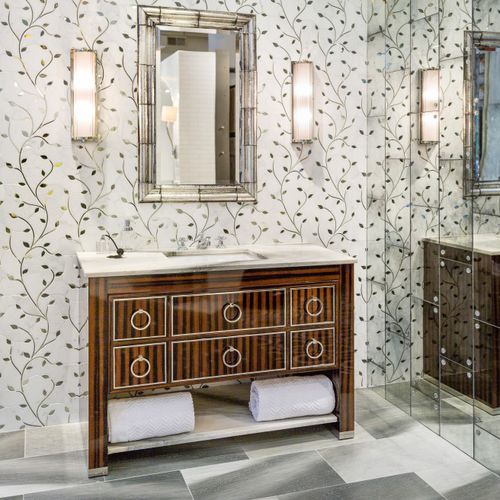 Indoor tile JAIPUR VINE CALACATTA GOLD ARTISTIC TILE wall / natural stone / nature pattern