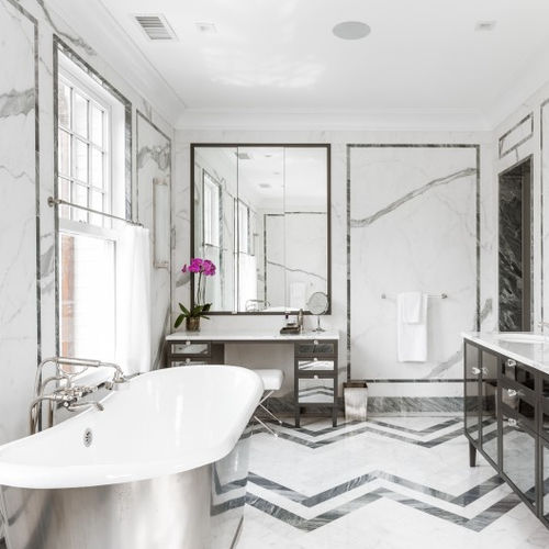 Marble tile - BARDIGLIO NUVOLATO - ARTISTIC TILE - polished / bathroom / wall