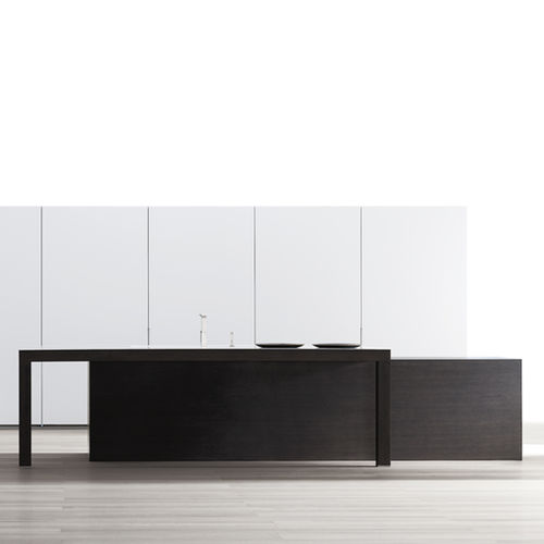 Contemporary kitchen - CUSAN ROBLE 68 BUNOTTE BLANCO  - MUEBLES DOCA - wooden / island / lacquered