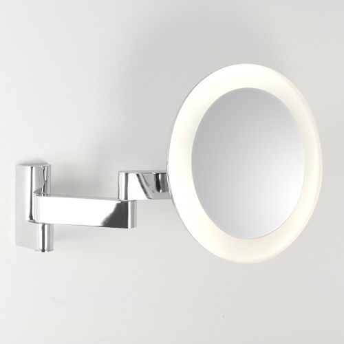 Wall-mounted bathroom mirror - NIIMI 0760 - astro - contemporary / round / metal