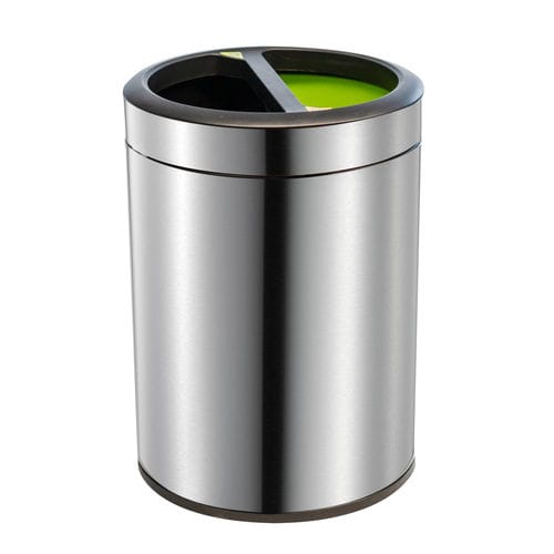 Public trash can - HYGIENEEIMER PRESTIGE - Aliseo - brushed stainless steel / plastic / without lid