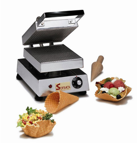 Commercial waffle maker - 19092 - SOFRACA - electric / cone / single