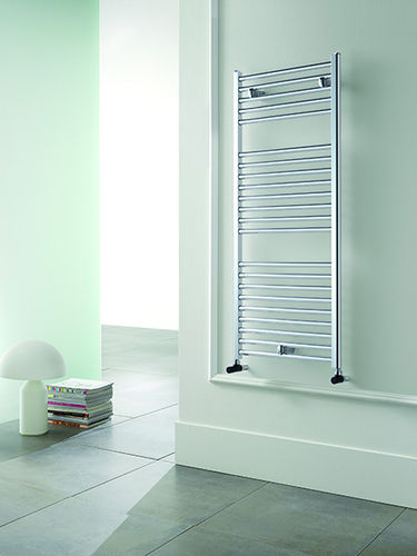 Hot water towel radiator - KROM - AD HOC - contemporary / metal / wall-mounted
