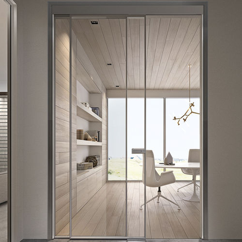 Interior door - G-LIKE - GIDEA - glass / swing / sliding