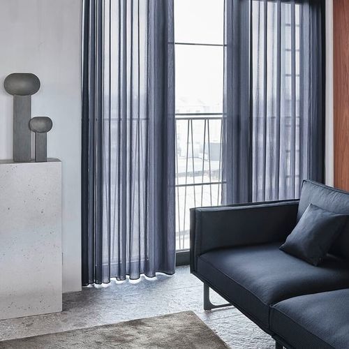 Curtain fabric - SILENT SOUND - JAB ANSTOETZ FABRICS - plain / Textilene® / decorative
