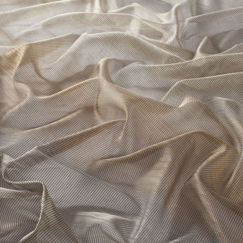Patterned sheer curtain fabric - CASSIE - JAB ANSTOETZ FABRICS - polyester / washable / transparent