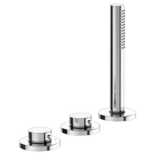 Double-handle bathtub mixer tap - 51530 - KEUCO - deck mounted / chromed metal / bathroom