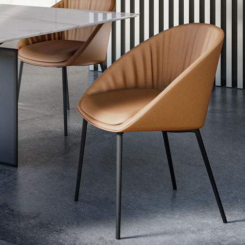 Contemporary dining chair - DAN - DRAENERT - indoor / fabric / leather