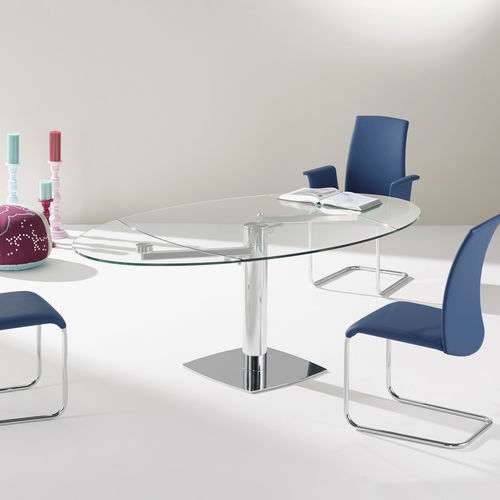 Contemporary dining table - TITAN - DRAENERT - MDF / glass / marble