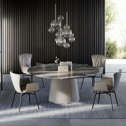 Contemporary dining table - TADAO III - DRAENERT - natural stone ...