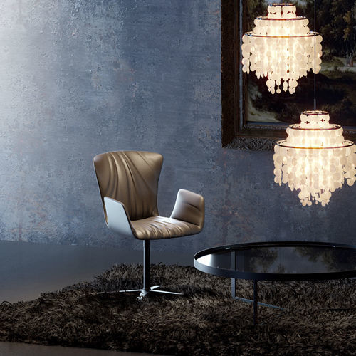 Contemporary chair - DEXTER - DRAENERT - indoor / fabric / leather