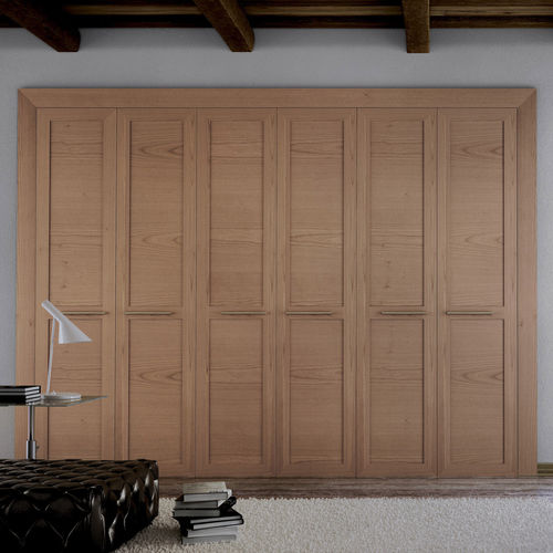 Contemporary wardrobe - LESS - CARRE furniture - wooden / with swing doors