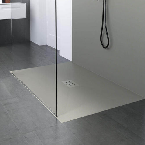 Rectangular shower base - LOTUS - PROFILTEK - above floor / extra-flat / resin