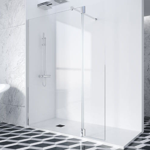 Fixed shower screen - FIXE PF-2000 - PROFILTEK - corner / tempered glass / custom-made